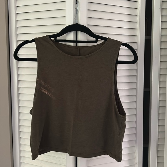 Yoga Crop top | Khaki green - Picture 1 of 4
